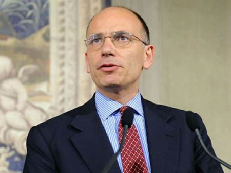 Ông Enrico Letta được bổ nhiệm làm Thủ tướng Italia.
